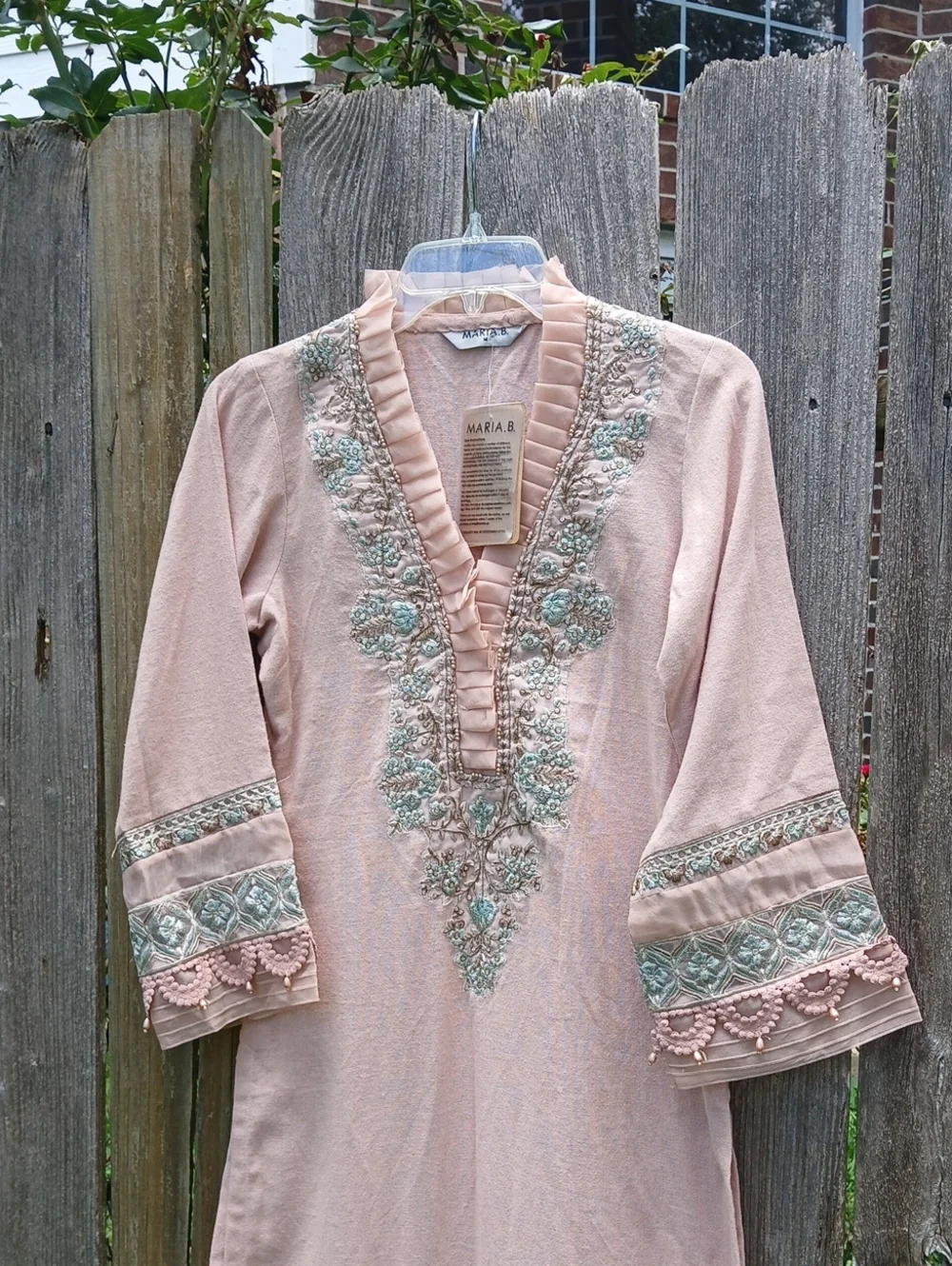 NWT Sari Maria B Indian Dress Tunic Sz M - Picture 2 of 9